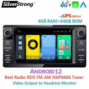 SilverStrong Android12 2Din רדיו במכונית DVD נגן מולטימדיה עבור נוכרי 3 לנסר 2017 2014 2015 2016 GPS עבור PAJERO ASX 4G
