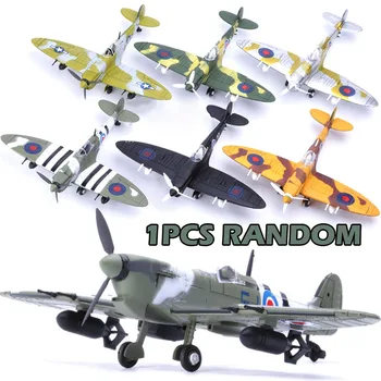 1Pcs אקראי 22*18CM להרכיב לוחם מודל צעצועים בניית סטים לכלי טיס Diecast למלחמה בקנה מידה 1/48-II ספיטפייר מתנה בשביל הילד