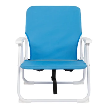56*60*63cm עומס נושאות 100kg כחול אוקספורד בד לבן מסגרת ברזל החוף הכיסא