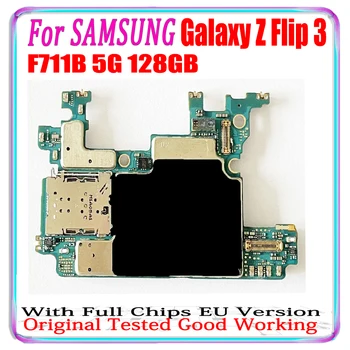 עבור Samsung Galaxy Z Flip 3 F711B לוח האם 128GB Mainboard המקורי סמארטפון SM-F711B לוח האיחוד האירופי גרסה 5 גירסה