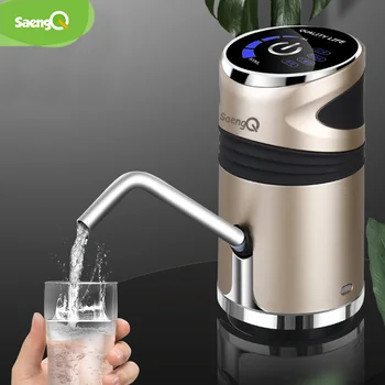 saengQ מים חשמלי מתקן אוטומטי משאבת מים חשמלית טעינת USB כפתור מכונת ליטר בקבוק שתייה