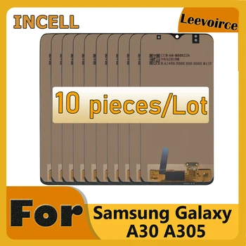 10 חתיכות INCELL LCD עבור סמסונג גלקסי A30 A305/DS A305F A305FD A305A תצוגה מסך מגע דיגיטלית הרכבה על A30 LCD