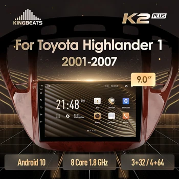 KingBeats אנדרואיד 10 Octa-Core ראש יחידה ח ' ו 4G בדש רדיו במכונית מולטימדיה נגן וידאו ניווט GPS עבור טויוטה היילנדר 1 XU20 2001 - 2007 לא dvd 2 din דאבל דין אנדרואיד סטריאו לרכב 2din