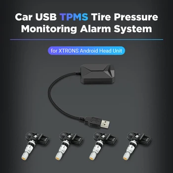 XTRONS TPMS08 המכונית TPM USB לחץ צמיגים System Monitor (4 חיישנים פנימיים) עבור אנדרואיד יחידות