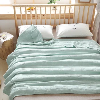 זרוק משלוח כותנה לסרוג שמיכה לזרוק רך במכונה דק תנומה מזגן שמיכות על הספה למיטה.