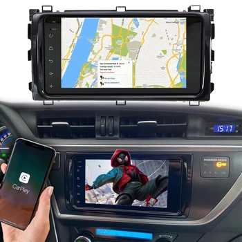128GB אנדרואיד 13 2Din ברכב נגן מולטימדיה GPS עבור טויוטה Auris Hybrid 2013 2014 גו Autoradio ניווט סטריאו ראש יחידת הרדיו