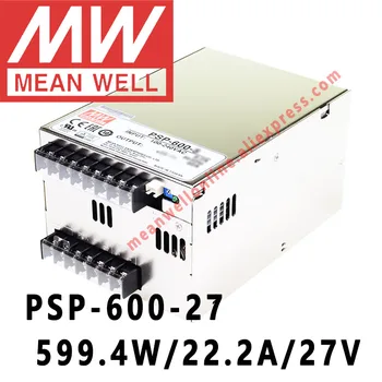 טוב PSP-600-27 meanwell 27VDC/22.2 A/599.4 W עם PFC, במקביל פונקצית אספקת חשמל חנות מקוונת