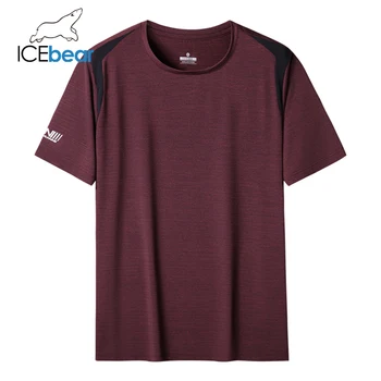 ICEbear אנשים חדשים של השמש UV להגנה Tees הקיץ ריצה שרוול קצר יבש מהירה זכר חולצת ספורט מקסימום PLK7931