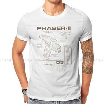 Phaser II התרשימים חולצת טי לגברים סטאר טרק TOS החלל מטיילים הסרט בגדים חידוש פוליאסטר חולצה רכה הדפסה פלאפי
