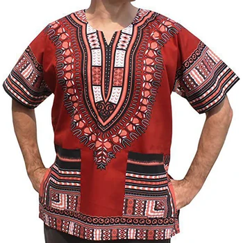 קיץ גברים הדפסת 3D החולצה אתניות אפריקאיות פרימיטיבי השבט בד דאשיקי חולצת וינטג ' אופנת רחוב אישיות בנים בגדים