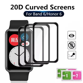 מגן רך זכוכית עבור Huawei לצפות מתאים Smartwatch 2 מסך מלא מגיני סרט עבור Huawei Bnad 6 7 להקת כבוד 6 לכסות את הרצועה.