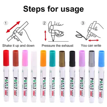 12Pcs עטי סמן קל צבע צבעים מגוונים חלקה כתיבה עט דיו אינו דוהה בקלות למלא את צבע העט של בית/משפחה