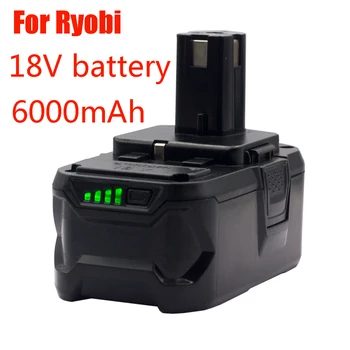 להחליף Ryobi ONE18V כוח אלחוטי כלי BPL1820 P108 P109 P106 RB18L50 RB18L40 סוללה ליתיום-יון 6000mAh