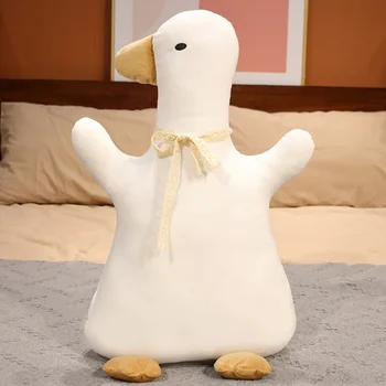 Kawaii תוספות קטיפה ברווז כרית ממולאת רך חיות צעצוע קטיפה קוריאנית לבן אווז בובה לכריות הספה תנומה הכרית עיצוב הבית ילדים מתנה