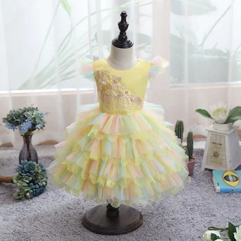 תינוק חדש שמלת חצאית נשית תינוק בן שנה Pettiskirt 0-4 ילדה בת רשת טול Pettiskirt פרח שמלת ילדה