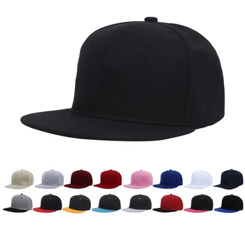 מוצק צבע שטוח ברים מתכוונן היפ הופ גברים כובע בייסבול אופנה החדרת יוניסקס הגנה מפני השמש נשים Snapback אבא הכובע