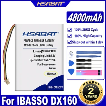 HSABAT DX160 4800mAh סוללה עבור Ibasso DX160 DAP שחקן סוללות