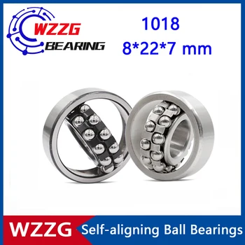 WZZG 1018E 1018ATN (10pcs/הרבה) מיקרו שורה כפולה הכדור עצמית יישור מיסב באיכות גבוהה הכיוון. 8*22*7 מ 