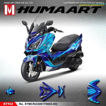 HUMAART אופנוע גרפיקה מדבקה עיצוב SYM Cruisym 300 2017 2018 2019 2020 2021, להתאמה אישית