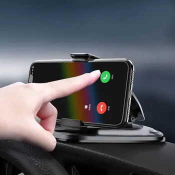 אוניברסלי רכב טלפון רגלית מתכווננת 360 מעלות ניווט לוח המחוונים של המכונית מחזיק טלפון לרכב נייד תמיכה קליפ מתקפל בעל