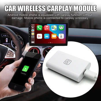 Carplay מתאם אלחוטי מולטימדיה וידאו קופסת Plug and Play CarPlay תיבת USB נייד מראה יצוק מסך עבור אנדרואיד אוטומטי CarPlay