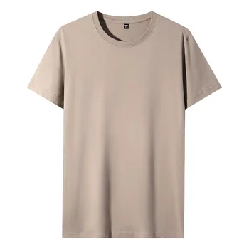 פשוט כותנה מנופחים טי-שירט לגברים קיץ מקרית מוצק צבע שרוול קצר חולצות טי 2023 חדש באיכות גבוהה y2k חולצה Homme