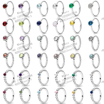 באיכות גבוהה 925 כסף דצמבר יום הולדת טבעת אבן טמפרמנט אופנה תכשיטים בסגנון מינימליסטי עין החתול הטבעת בנות