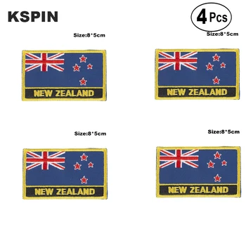 ניו זילנד צורה מלבנית דגל ברזל על ראה על טלאי רקום דגל תיקונים הדגל הלאומי כתמים על בגדים