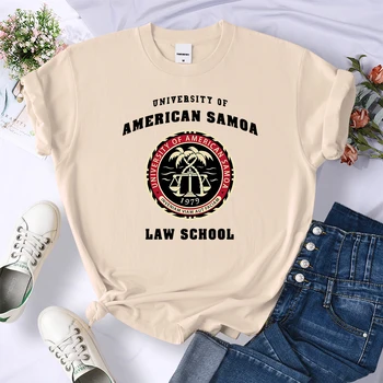 אוניברסיטת סמואה האמריקנית משפטים חולצה אופנה חופשי חולצות לנשימה מזדמנים שרוול קצר חמה למכירה נשים טי בגדים