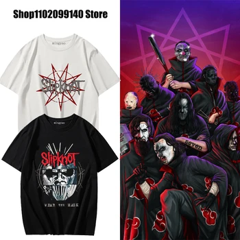קריקטורה Slipknots חולצת רוק כבד בלהקת רוק 2023 קיץ גברים/נשים חולצות היפ הופ Streetwears חולצות מזדמנים O-צוואר