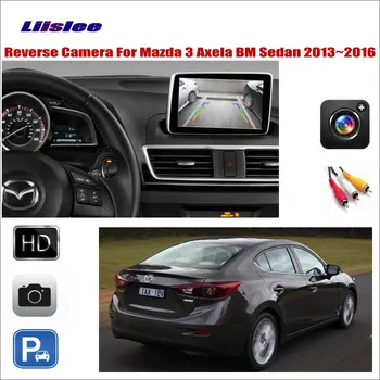 על מאזדה 3 Mazda3 Axela סדאן 2013-2016 חניה לרכב הפוך מצלמה אחורית (6V) מסך מקורי HD CCD SONY III קאם