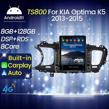 טסלה בסגנון 8 Core המכונית אנדרואיד אוטומטי Carplay 2 Din מולטימדיה ניווט נגן רדיו GPS סטריאו קיה אופטימה K5 2013 - 2015